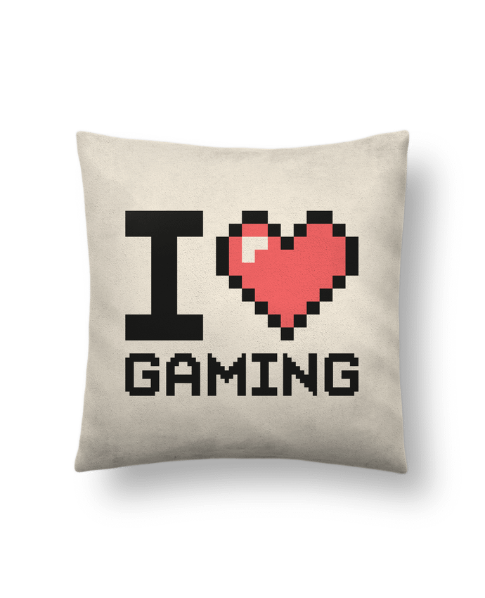 Coussin suédine I LOVE GAMING par Mr moutön