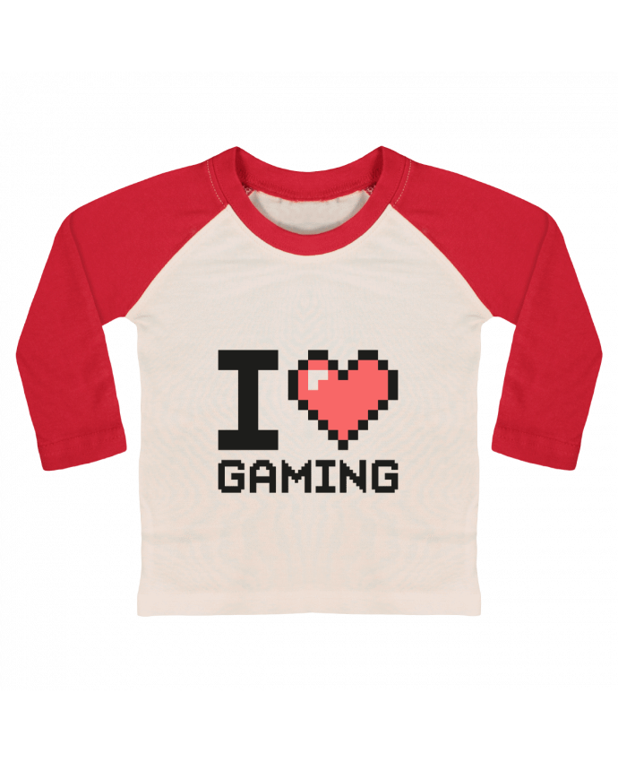 Tee-shirt Bébé Baseball ML I LOVE GAMING par Mr moutön