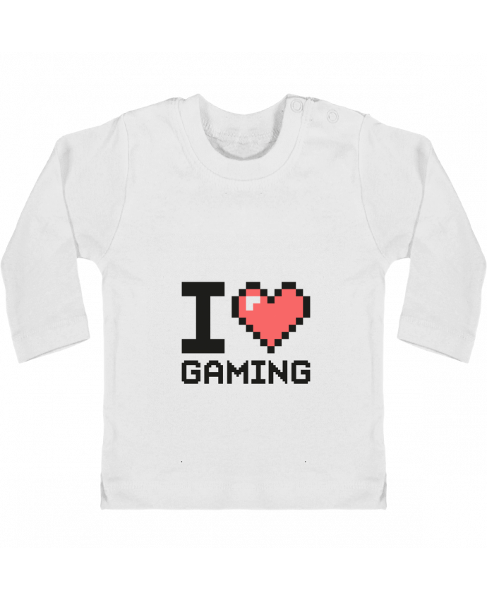 T-shirt bébé I LOVE GAMING manches longues du designer Mr moutön