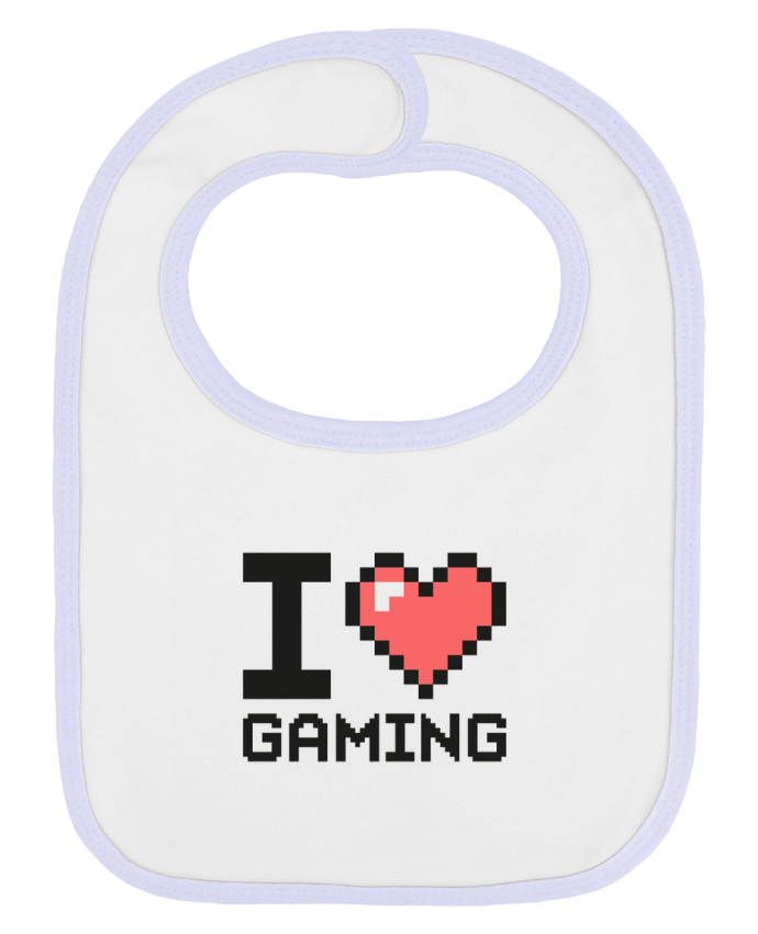 Bavoir bébé uni I LOVE GAMING par Mr moutön