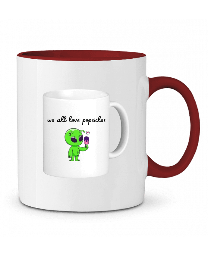 Two-tone Ceramic Mug alien love popsicles jessJAC