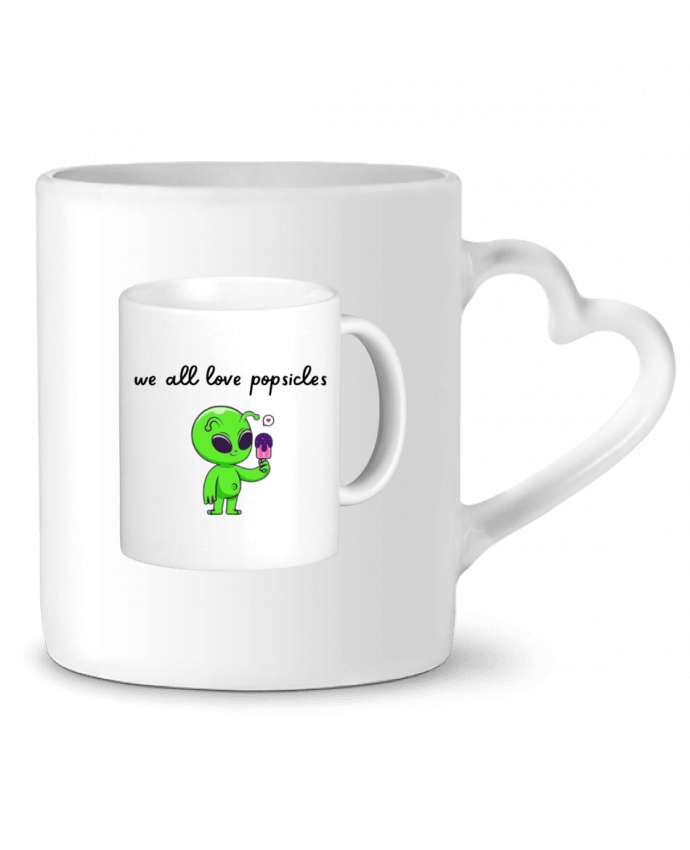 Mug Heart alien love popsicles by jessJAC