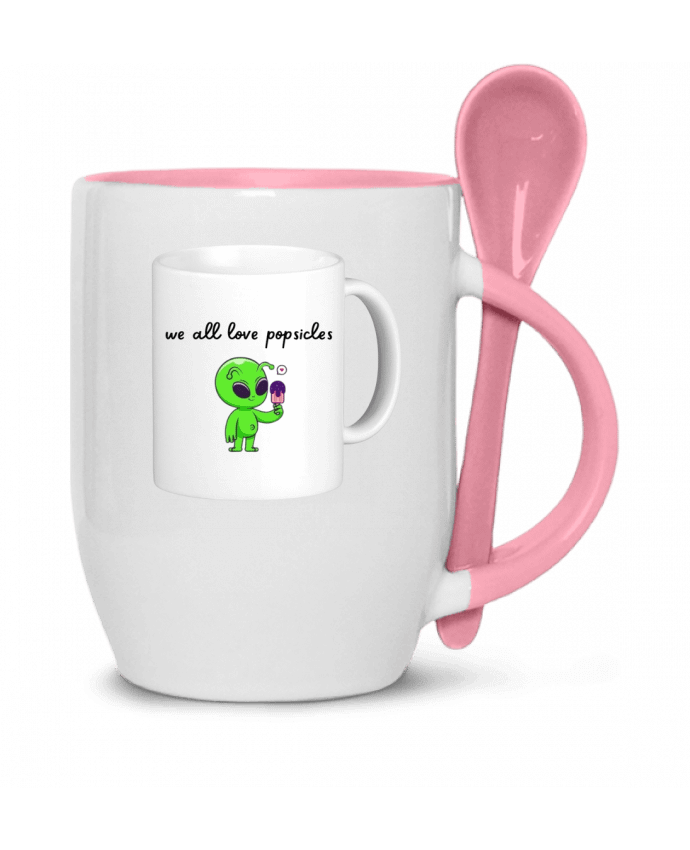 Mug and Spoon alien love popsicles by jessJAC