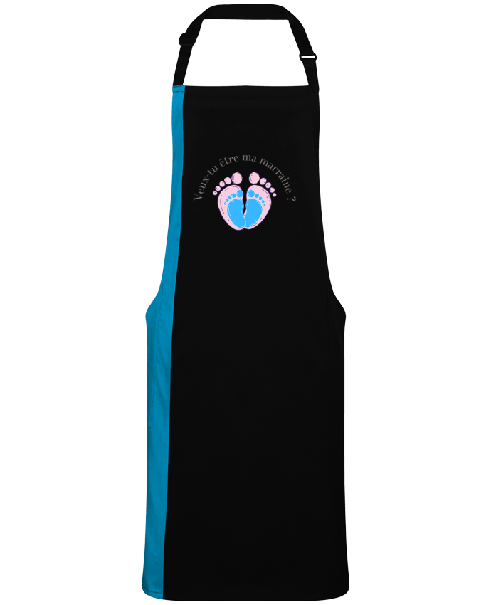 Tablier bicolore Veux-tu être ma marraine ? par  MJDesign