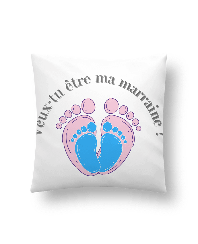 Coussin Veux-tu être ma marraine ? par MJDesign
