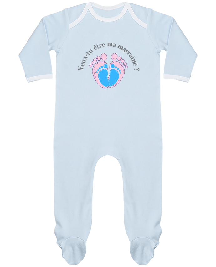 Body Pyjama Bébé Veux-tu être ma marraine ? par MJDesign