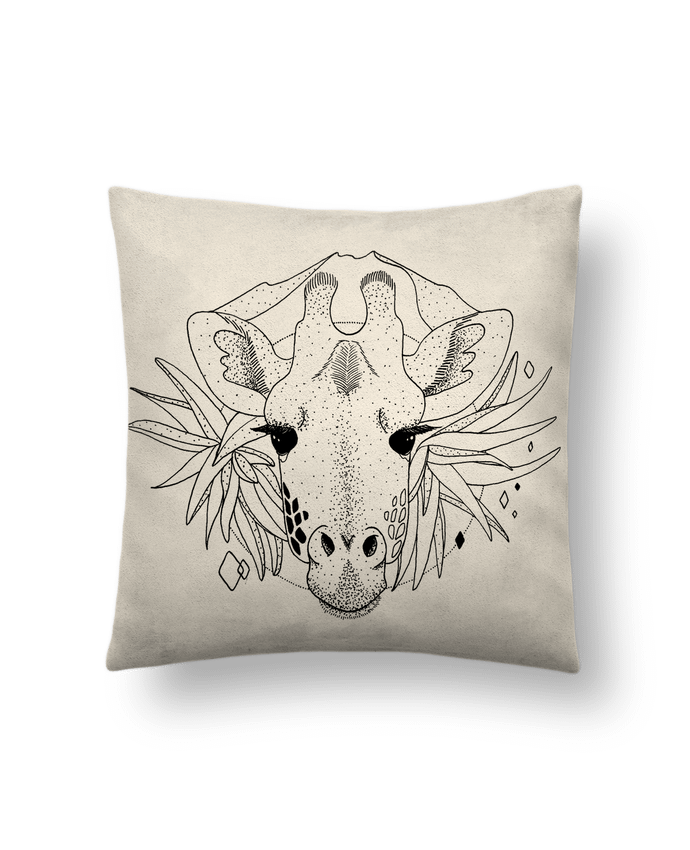 Coussin suédine Girafe par Lililise