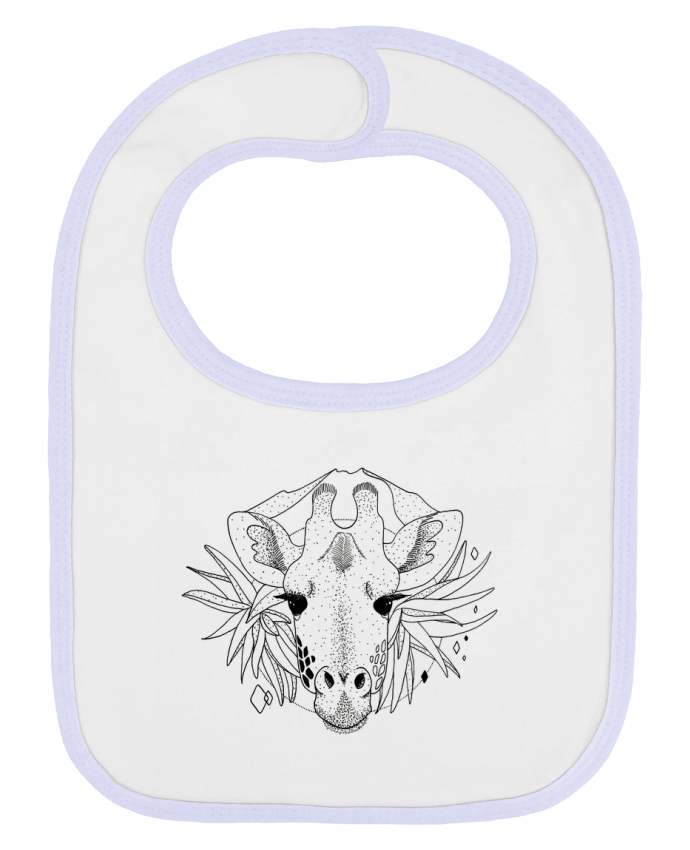 Bavoir bébé uni Girafe par Lililise