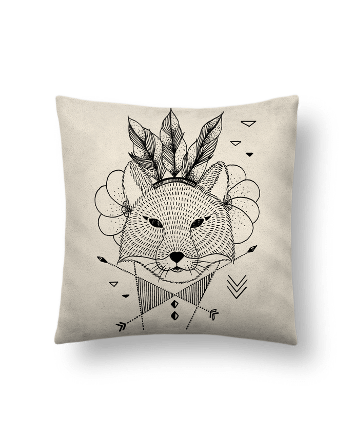 Coussin suédine Renard par Lililise