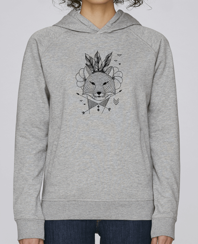 Sweat capuche femme Renard par Lililise