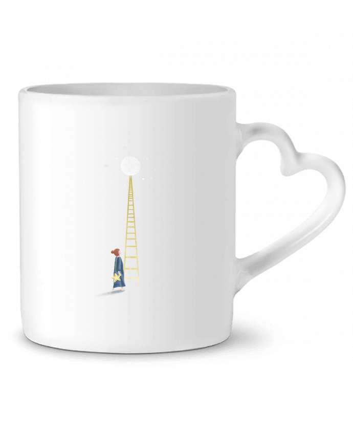 Mug coeur FILLE REVES ECHELLE par Lililise