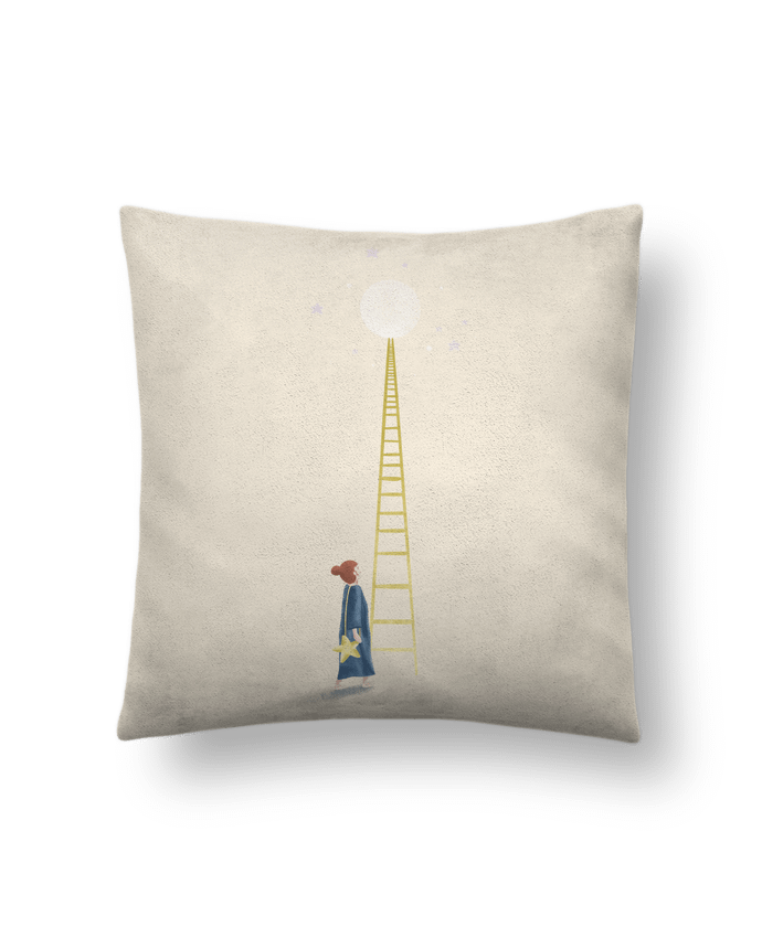Coussin suédine FILLE REVES ECHELLE par Lililise