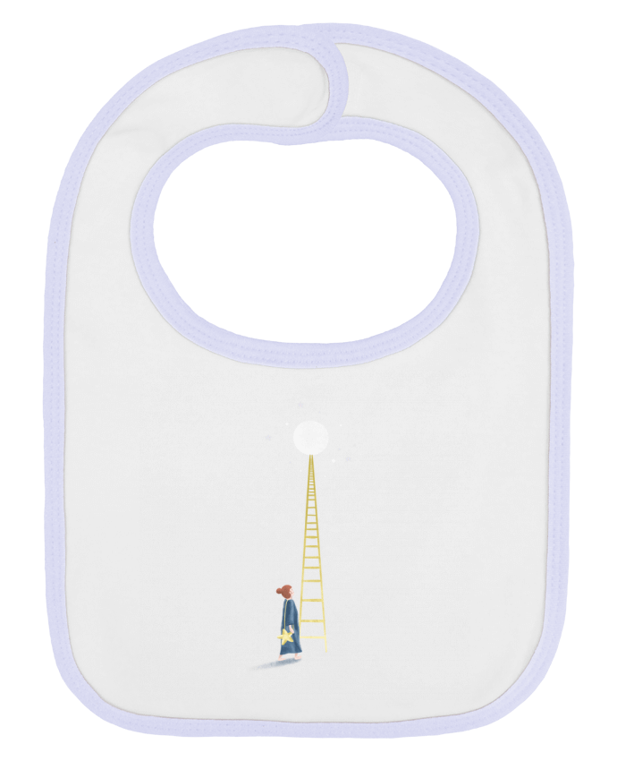 Bavoir bébé uni FILLE REVES ECHELLE par Lililise