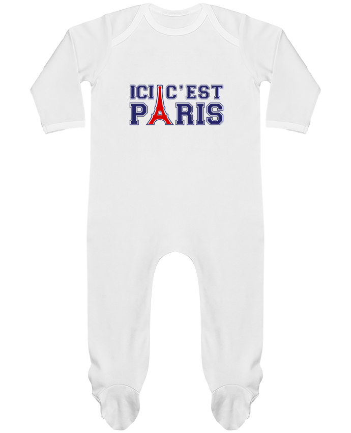 Body Pyjama Bébé Ici c'est Paris par Freeyourshirt.com