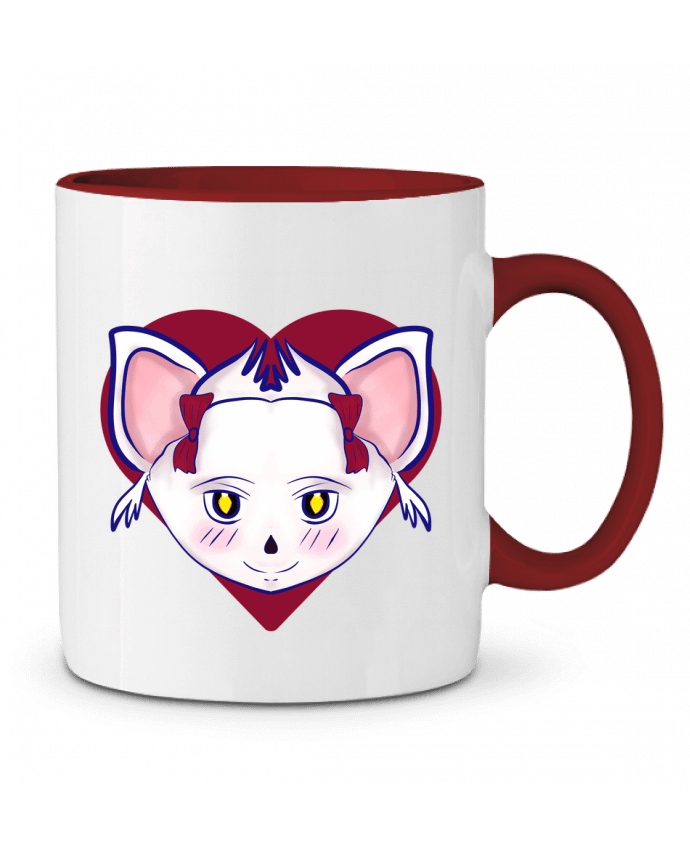 Mug bicolore Chat Kawai pouss'd'étoiles