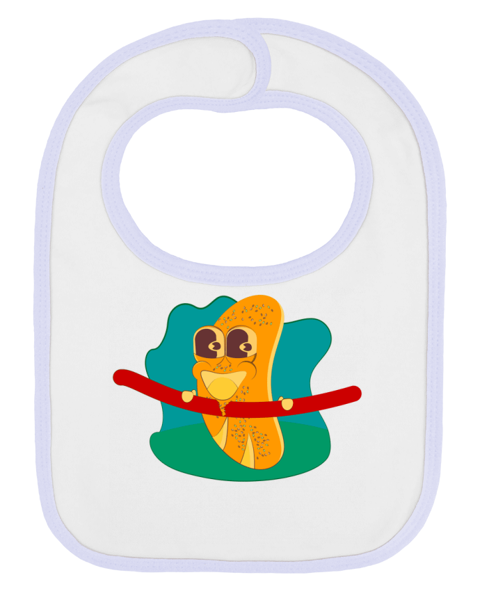 Bavoir bébé uni BREAD par Santiaguen