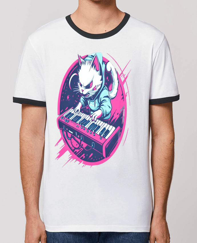 T-shirt SYNTH CAT ELECTRO-POP par PhilK