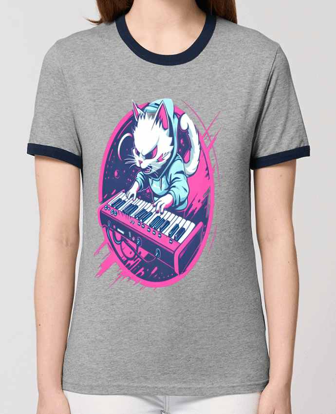 T-shirt SYNTH CAT ELECTRO-POP par PhilK