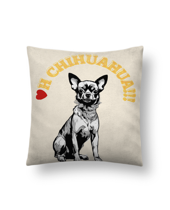 Coussin suédine Oh Chihuahua par Txiki