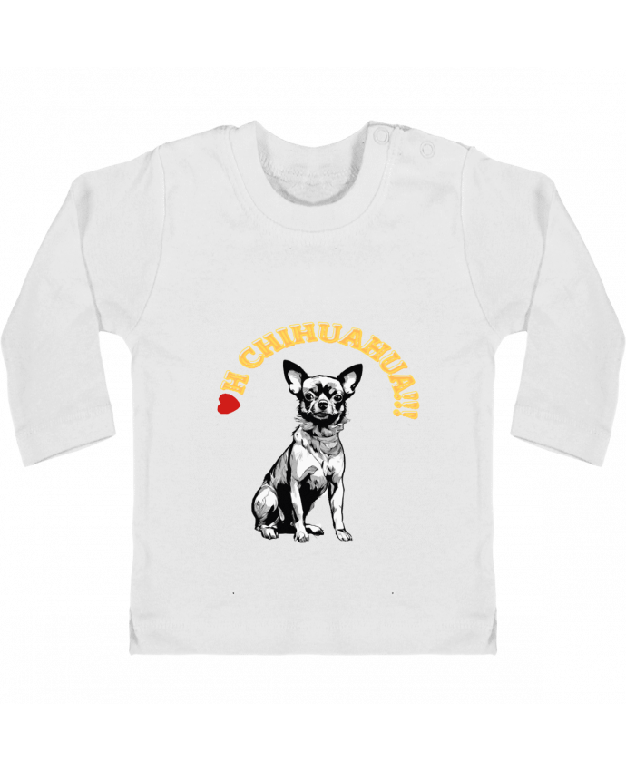 T-shirt bébé Oh Chihuahua manches longues du designer Txiki