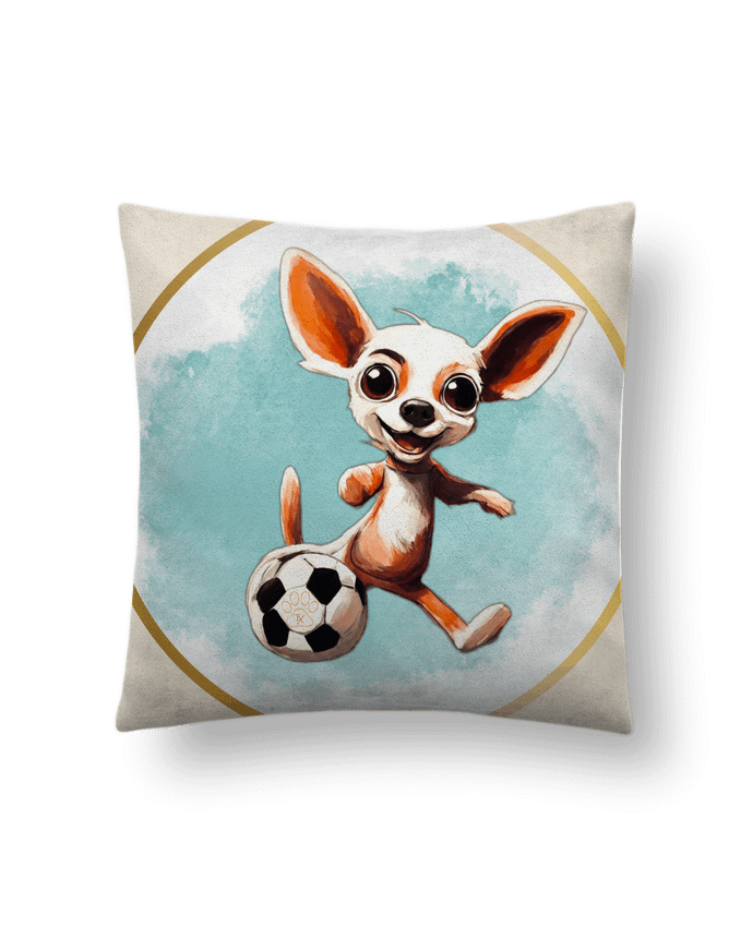 Coussin suédine Chihuahua jugón par Txiki