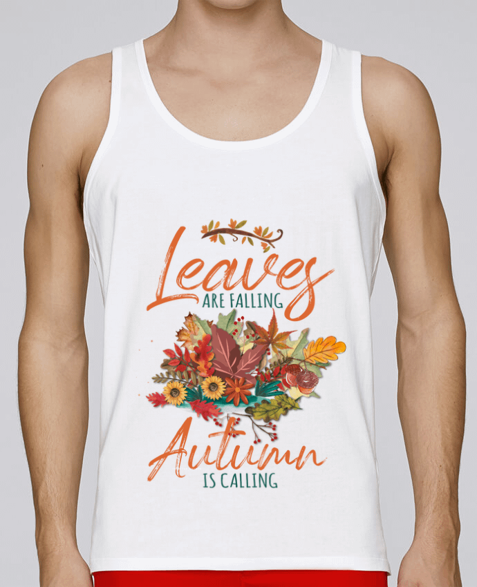 Débardeur homme Autumn Leaves par KIMA KELEBEK 100% coton bio