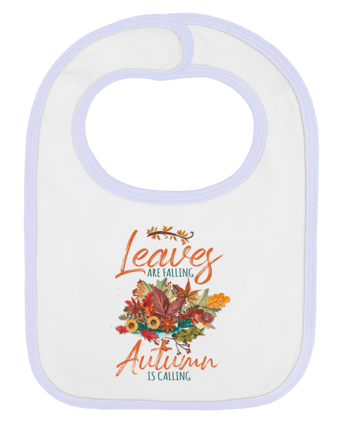 Bavoir bébé uni Autumn Leaves par KIMA KELEBEK