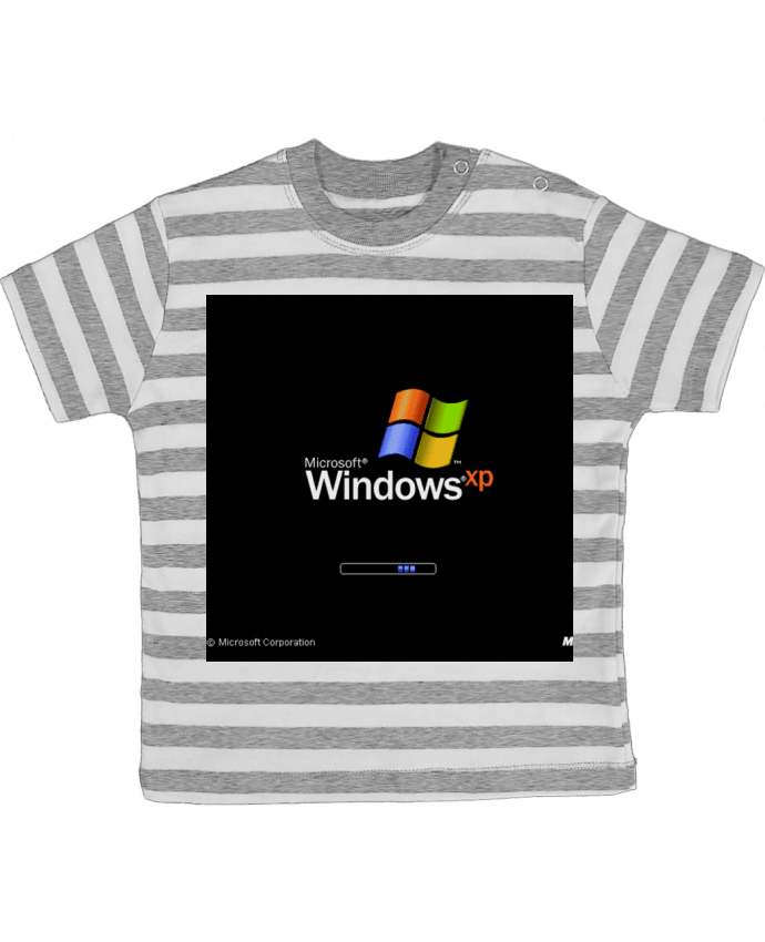 Tee-shirt bébé à rayures Windows Xp par Tm0nsh1rt