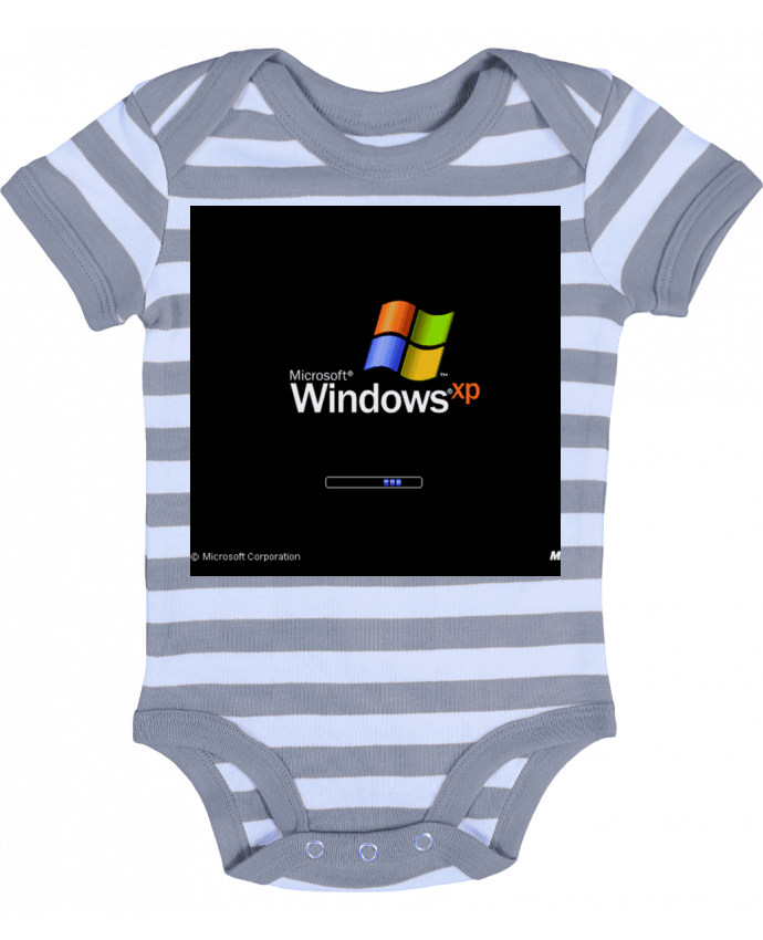 Body Bébé Rayé Windows Xp - Tm0nsh1rt