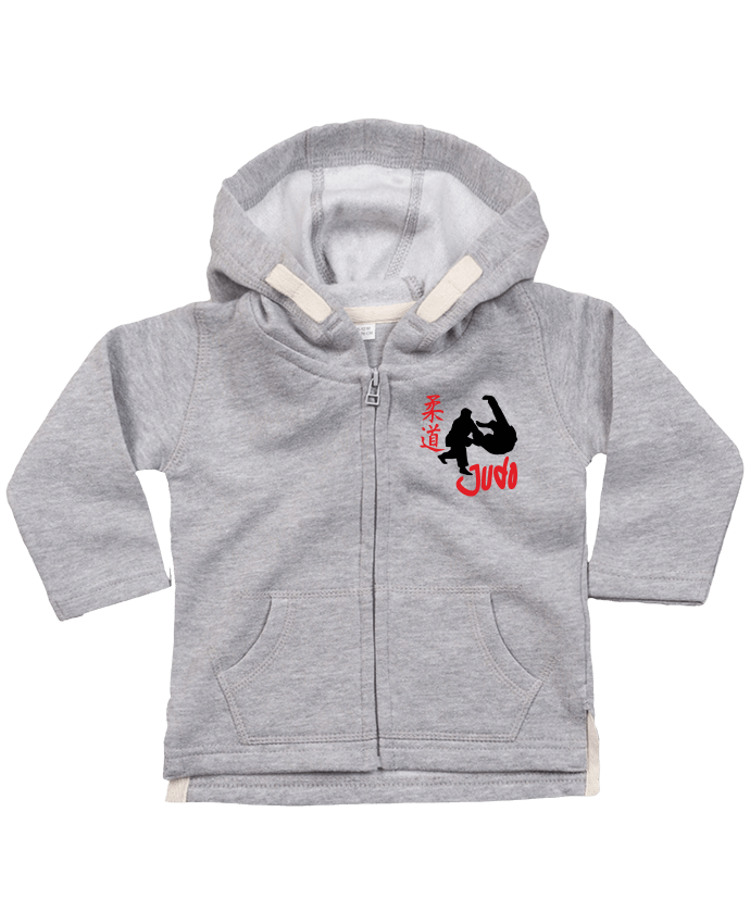 Sweat à capuche bébé zippé Judo Judoka par Freeyourshirt.com