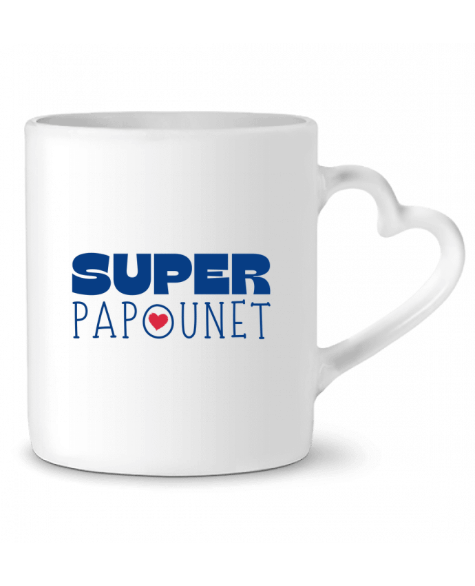 Mug coeur Super Papounet par Oscar Frank