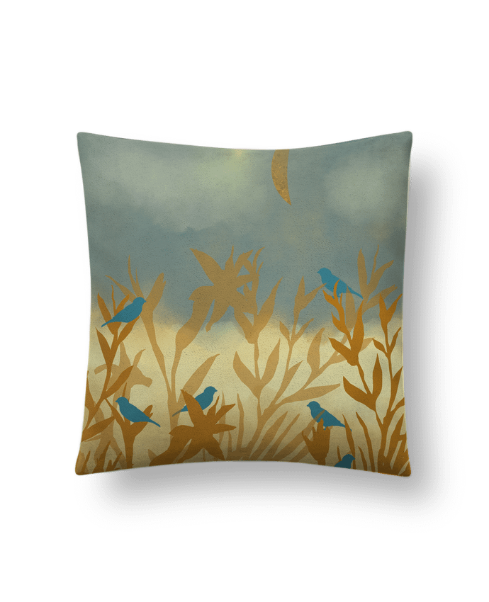 Coussin suédine les oiseaux bleus par Les Caprices de Filles