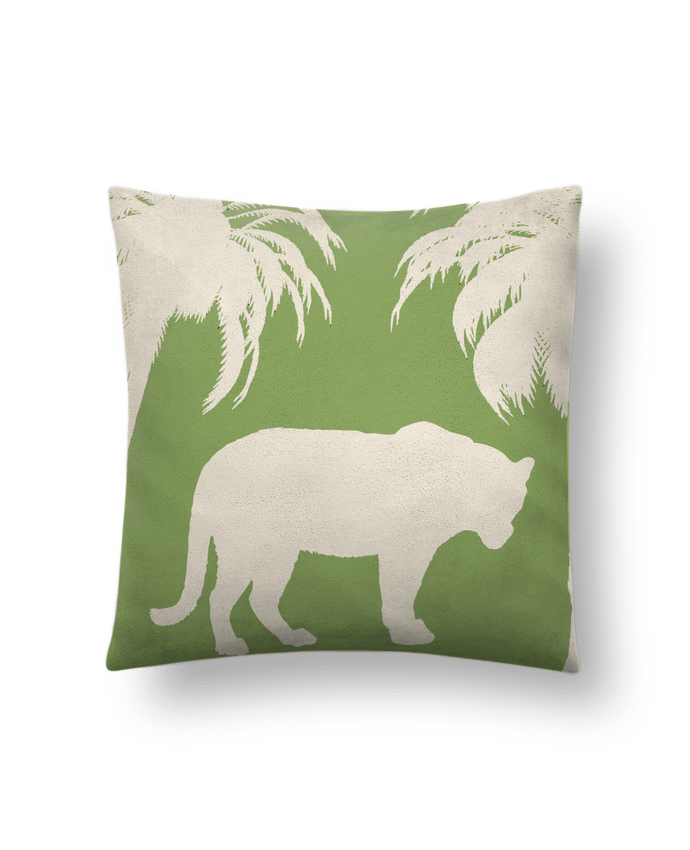 Coussin suédine Jungle verte par Les Caprices de Filles