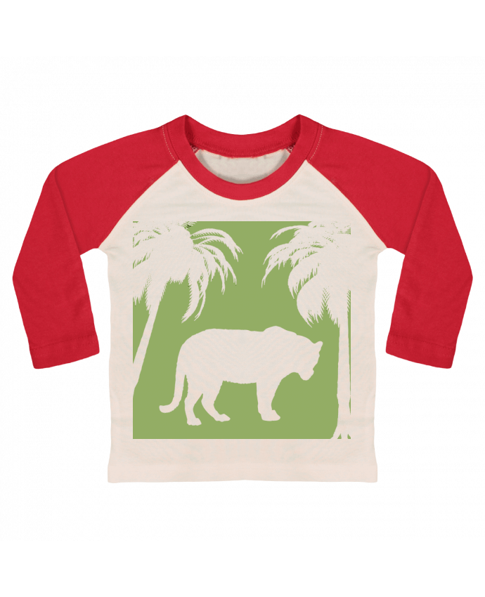 Tee-shirt Bébé Baseball ML Jungle verte par Les Caprices de Filles