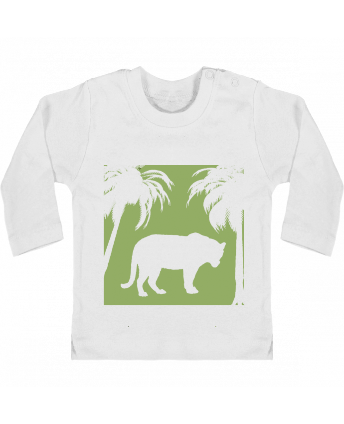 T-shirt bébé Jungle verte manches longues du designer Les Caprices de Filles