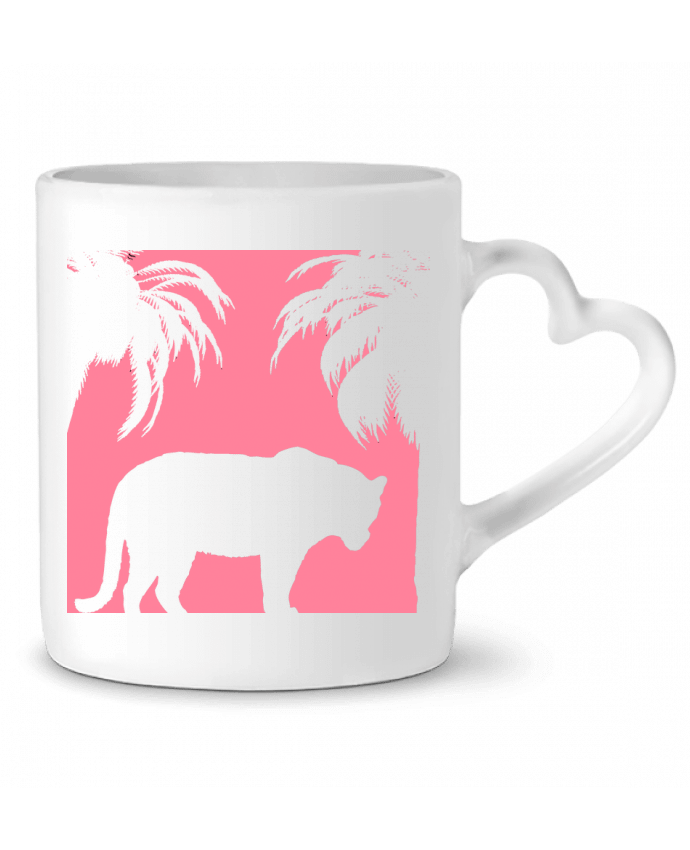 Mug coeur Jungle rose par Les Caprices de Filles