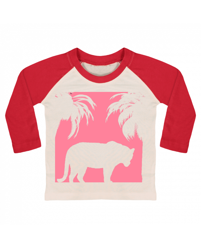 Tee-shirt Bébé Baseball ML Jungle rose par Les Caprices de Filles