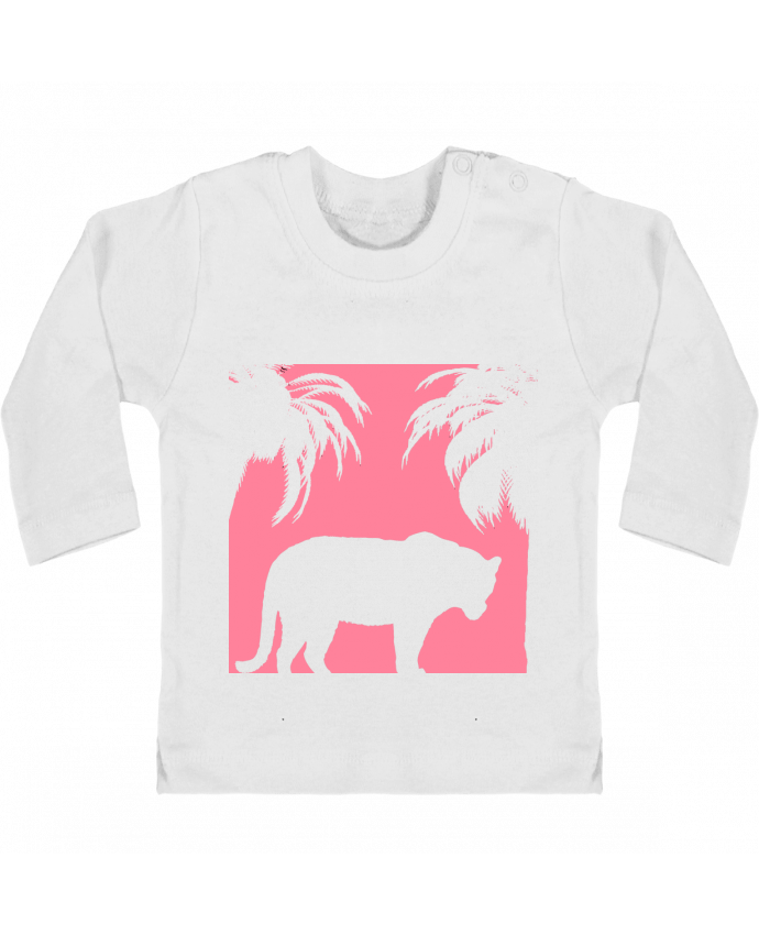 T-shirt bébé Jungle rose manches longues du designer Les Caprices de Filles