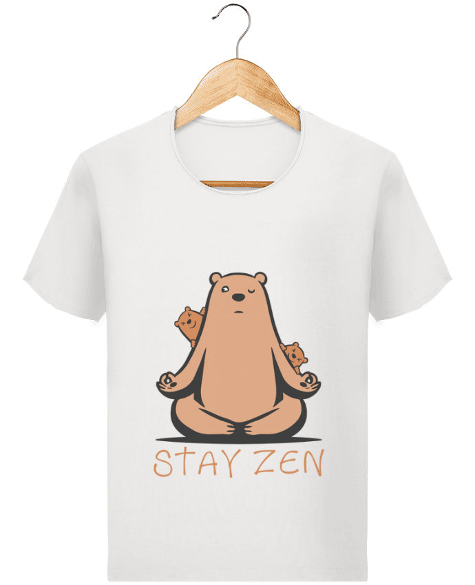  T-shirt Homme vintage ours yoga zen par Bertrand CutOriginalArt