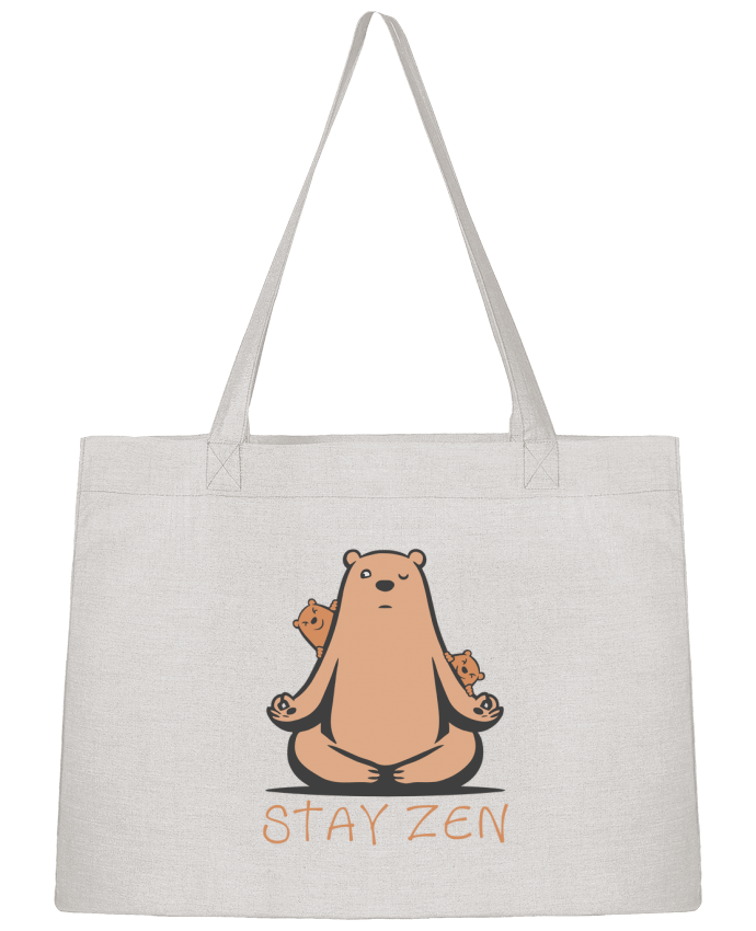 Sac Shopping ours yoga zen par Bertrand CutOriginalArt