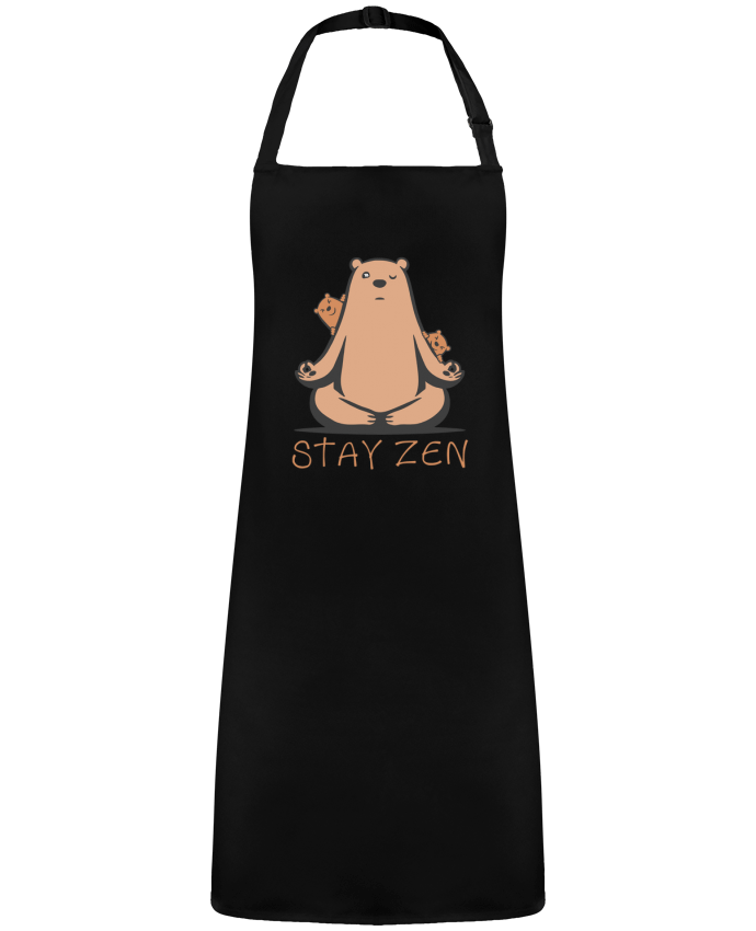 Tablier ours yoga zen par  Bertrand CutOriginalArt