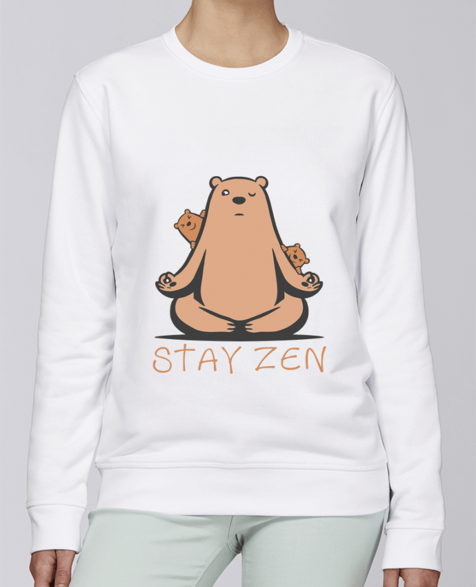 Sweatshirt ours yoga zen par Bertrand CutOriginalArt