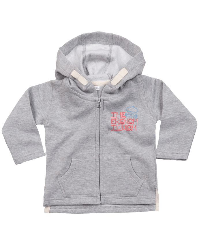 Hoddie with zip for baby The French Touch by Freeyourshirt.com