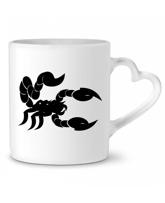 Mug coeur Scorpion Noir par Nacey