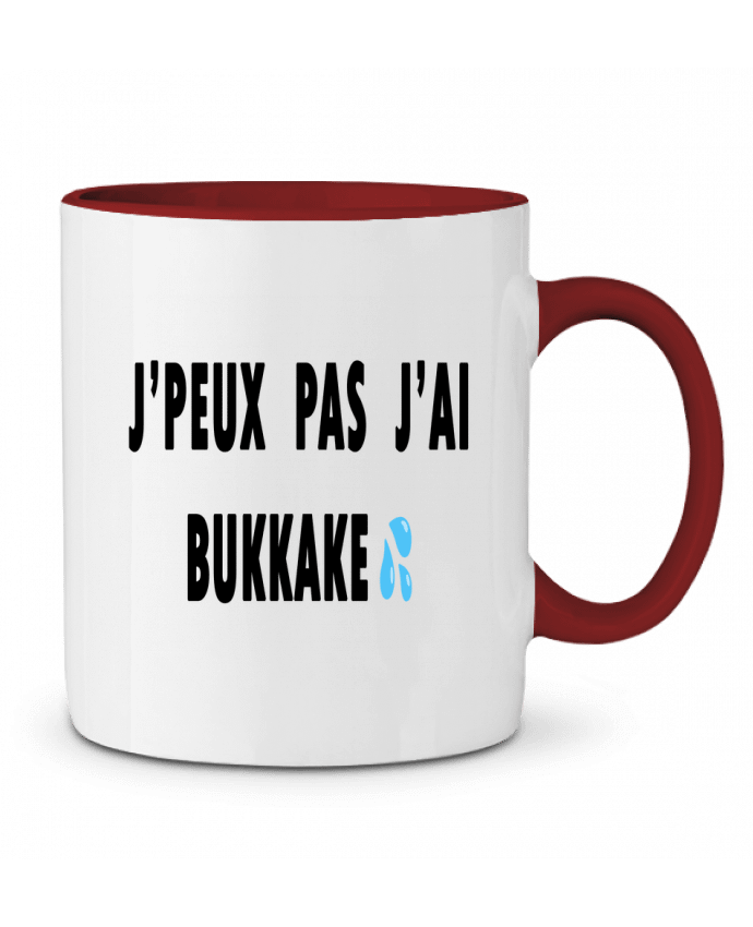 Mug bicolore j'peux pas j'ai bukkake Mikado282