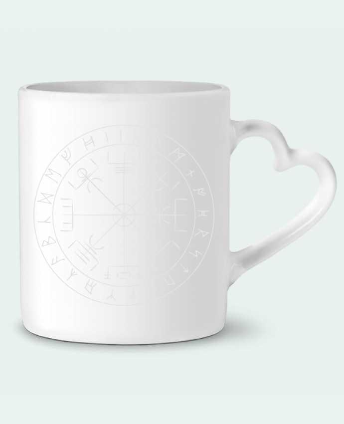 Mug coeur Vegvisir symbole viking par KronoArt