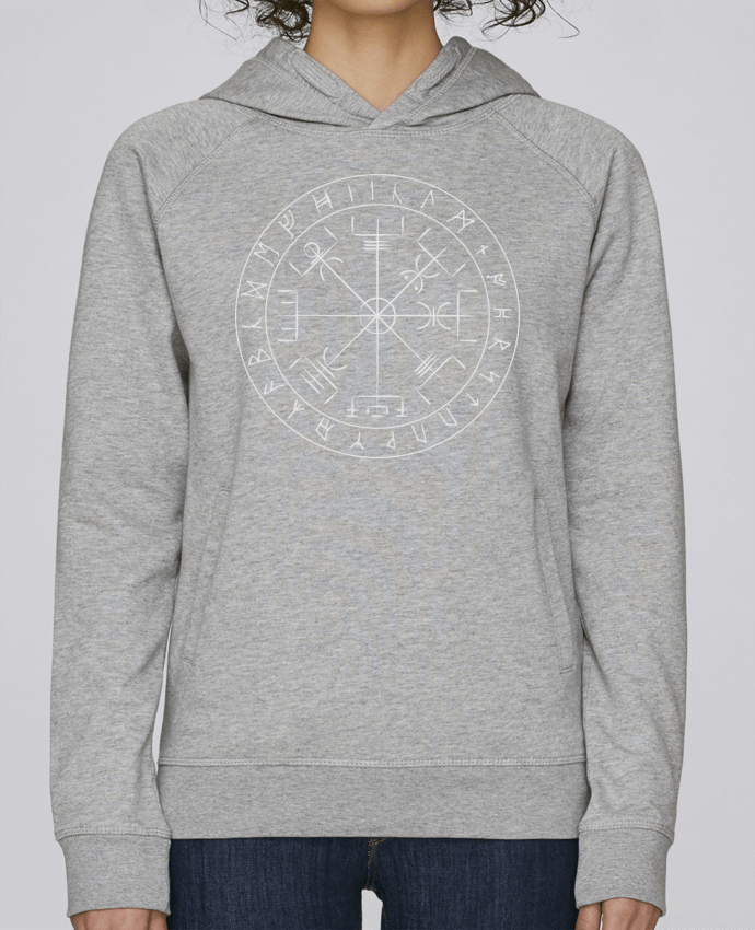 Sweat capuche femme Vegvisir symbole viking par KronoArt