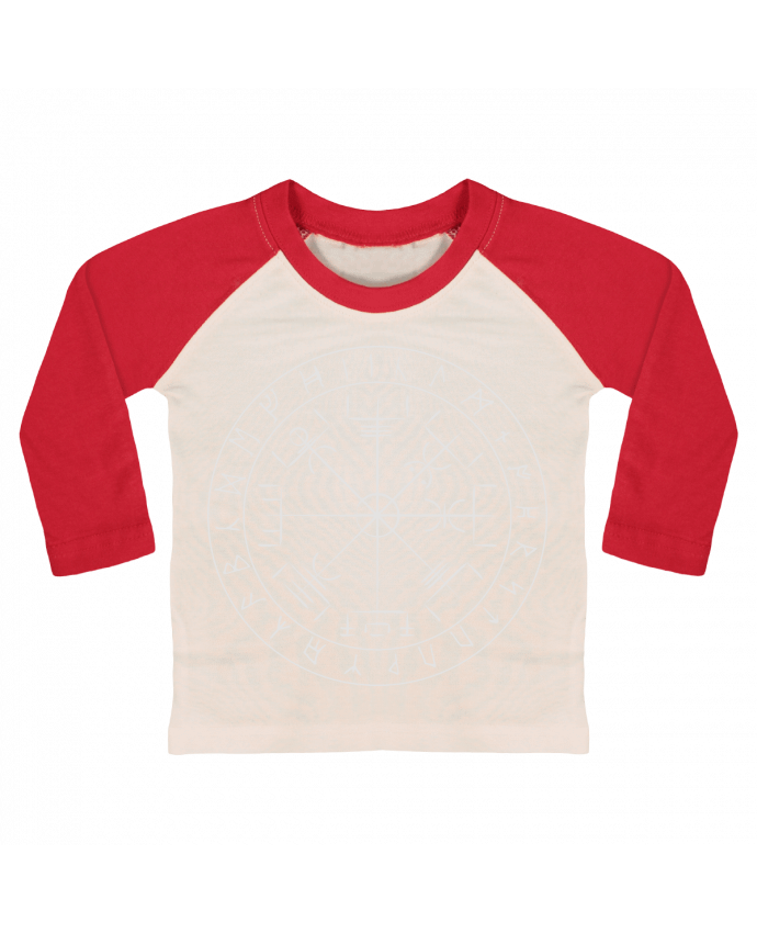 Tee-shirt Bébé Baseball ML Vegvisir symbole viking par KronoArt