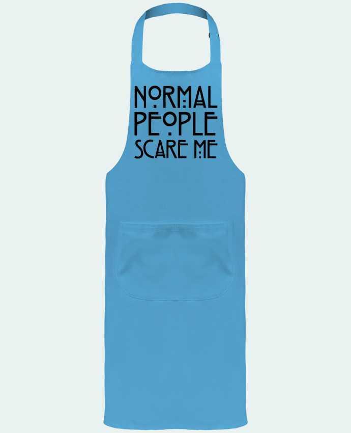 Tablier avec poches Normal People Scare Me par Freeyourshirt.com