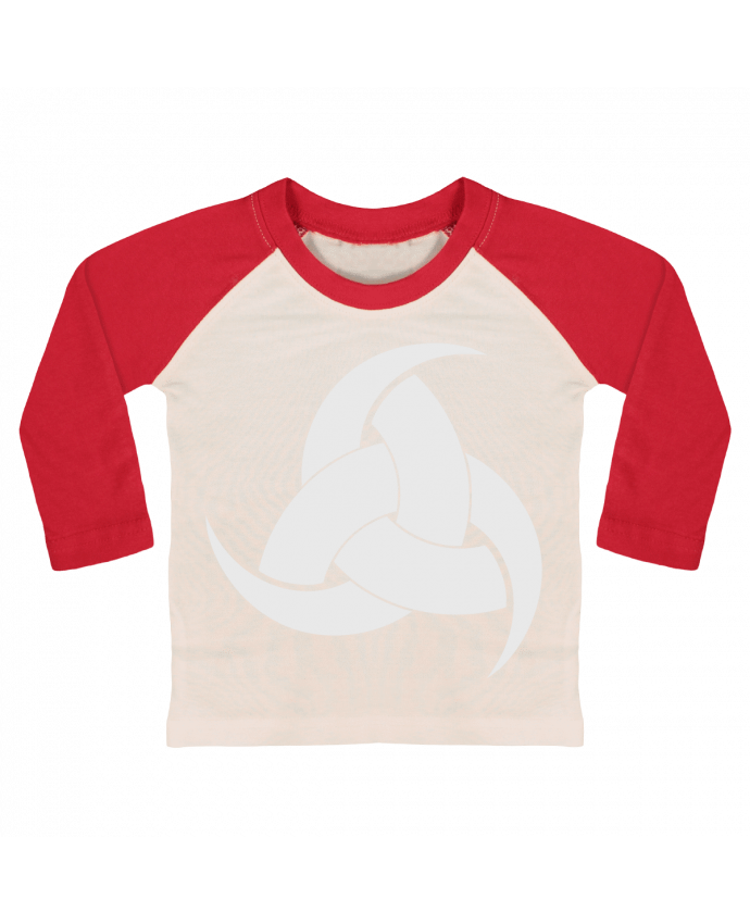 Tee-shirt Bébé Baseball ML Corne d'odin symbole viking par KronoArt